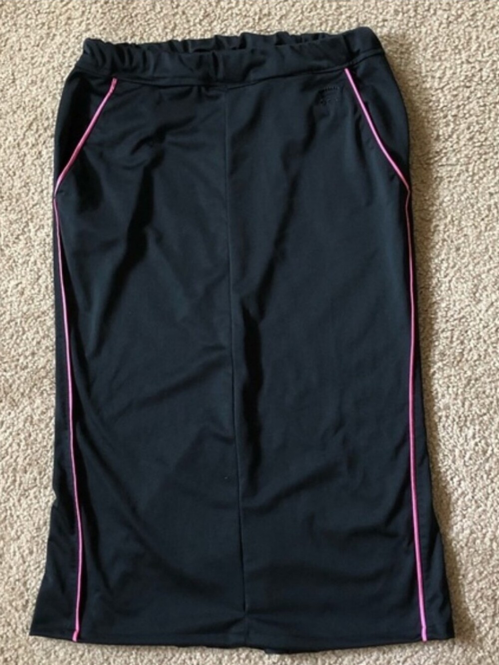Modest Athletic Black Skirt with Pink